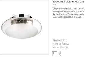 Plafonier modern SMARTIES CLEAR PL1 D33 035543