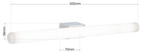 Aplica LED moderna tip tub VISAGIST crom