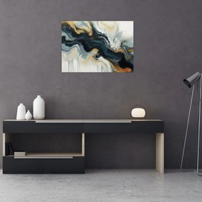 Tablou pe sticlă - Desen marmorat (70x50 cm)