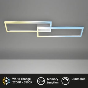 Briloner 3761019 - Plafonieră LED dimabilă LED/45W/230V 2700-6500K+telecomandă crom mat