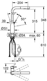 GROHE 30270GN0 - Baterie pentru chiuvetă ESSENCE aurie