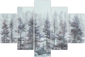 Tablou - Pădurea de pini II., aquarel (150x105 cm)