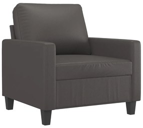 348664 vidaXL Canapea de o persoană, gri, 60 cm, piele ecologică