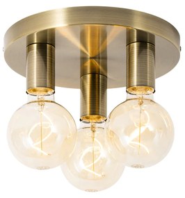 Plafonieră inteligentă rotundă bronz incl. 3 Wifi G95 - Facil