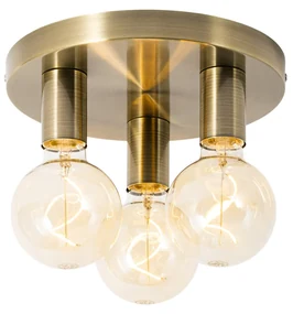 Plafonieră inteligentă rotundă bronz incl. 3 Wifi G95 - Facil