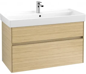 Dulap baza suspendat, Villeroy&amp;Boch Collaro, 95.4x54.6x44.4cm, iluminare ambientala, C011L0