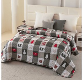 Cuvertura de pat CHRISTMAS SOCKS, verde Dimensiune: 170 x 210 cm