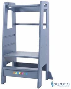 Turn de Invatare pentru Copii - Inaltator de tip Learning Tower cu Treapta de urcare antiderapanta si Balustrade de Protectie - Suporto