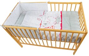 Lenjerie MyKids My Zoo Rosu 4 Piese 120x60