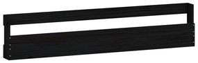 Pantofare de perete, 2 buc., negru, 110x9x23 cm, lemn masiv pin 2, Negru, 110 x 9 x 23 cm, 1