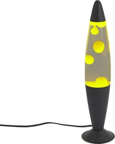Lampă cu lavă transparentă cu ceară galbenă, inclusiv LED - Molten Lava