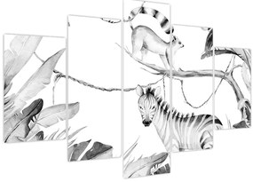 Tablou - Acuarelă Jungla (150x105 cm)