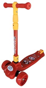 Trotineta copii cu roti luminoase din silicon NOVOKIDS™ Mini Scooter 8020, Cu melodii si lumini, 3 roti, Pliabila, Maner reglabil pe inaltime, Maxim