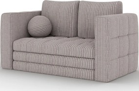 Canapea Kastol , light gri velour extensibil, 137x71x74 cm – Modullo 04
