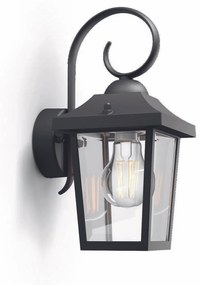 Lampă de perete de exterior Philips 17236/30/PNBuzzard 1x E27 60 W fără bec IP44, negru