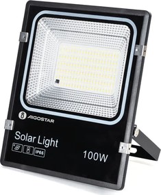 Aigostar-LED Proiector LED solar/100W/3,2V 2000mAh 3000K/4000K/6500K IP66 + telecomandă