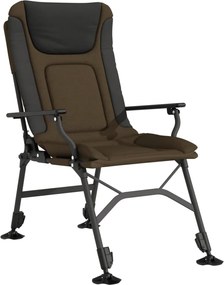 vidaXL Scaun de pescuit cu cotieră, pliabil, gri taupe