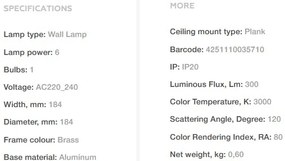 Aplica de perete cu lumina ambientala LED Jupiter, diametru 18,4cm