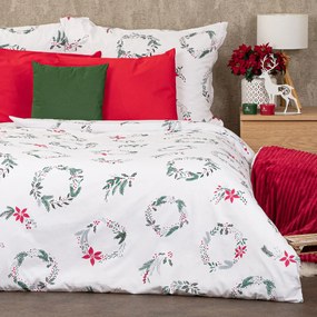 Lenjerie de pat din bmbac 4Home Christmas Holly, 140 x 200 cm, 70 x 90 cm