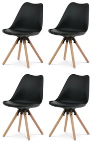 Set de scaune de sufragerie CT-762 BK, 4 buc