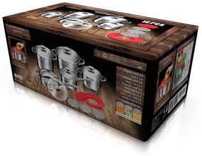 Set oale si tigai otel inoxidabil (15 piese) Gourmet Line Blaumann BL 3356