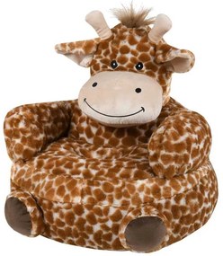 Puf pentru copii girafă, 45 x 45 cm