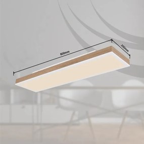 Globo 416080WWD4-CCT - Plafonieră LED DORO dimabilă 24W/230V 20x80 cm+telecomandă