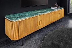 Comoda TV design retro cu blat din marmura Veneziano 160cm A-44534 VC