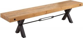 Banca design industrial Thor 200cm Pin natur