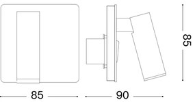 Spot LED de perete Ideal Lux LITE LED/3W/230V CRI 90 alb