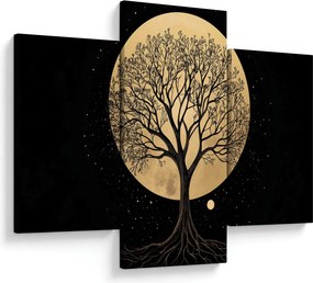Tablou – Arbore în lună plină aurie I. (90x60 cm)