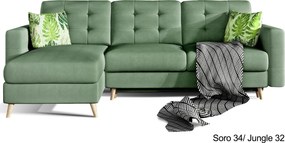 Colțar lemn masiv Extensibil Oslo 250x162cm Ladă Depozitare Personalizabil - Sawana 14, Universal