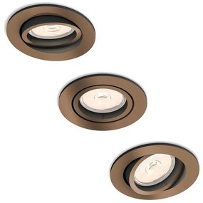 Philips 50393/05/PN - SET 3x Lampa incastrata MYLIVING DONEGAL 1xGU10/5,5W/230V