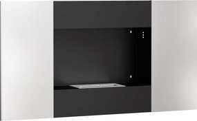 HOMCOM Șemineu pe Bioetanol de 0,9L pentru Durată de 3,3 ore, Bioșemineu Încastrabil din Oțel și Sticlă, 100x15x54 cm, Negru | Aosom Romania