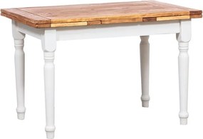 Masa extensibila, L120(210) 80 H80 cm, alb antic natur, lemn masiv