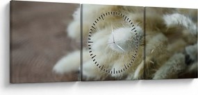 Tablou - Coadă de iepure (cu ceas) (90x30 cm)