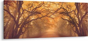 Tablou - Peisaj de toamnă cu drum (120x50 cm)