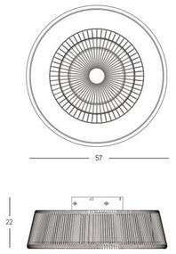 Lustra LED cu Ventilator si telecomanda Rustic alb/ natural