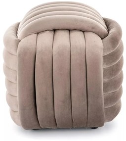 Taburet Bruni velvet bej inchis Tap.251