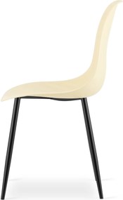 OFERTA Scaun crem OSAKA cu picioare negre II. calitate