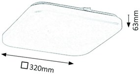 Plafoniera LED design slim modern Rob 32cm