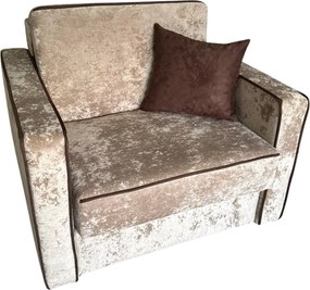 Fotoliu SAMY NEXT extensibil, cu lada de depozitare, stofa plusata bej , cadru metalic ,103x100x92 Catifea plusata, Bej