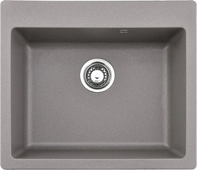 Chiuveta compozit Inter Ceramic finisaj granit gri 57x50 cm