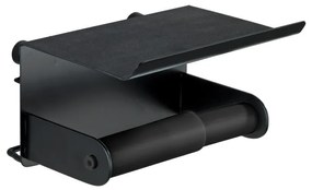 Suport de perete pentru hârtie igienică și telefon Wenko Classic Plus, negru