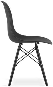 Scaune de sufragerie 4buc negre, stil scandinav Dark Classic