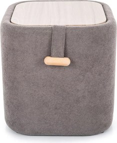 Taburet gri NAP cu spatiu de depozitare 37x37 cm