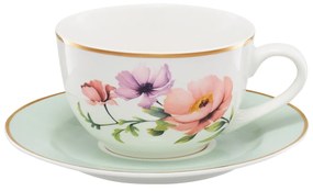 Set servire ceai sau cafea, 12 piese, 6 persoane, Flores
