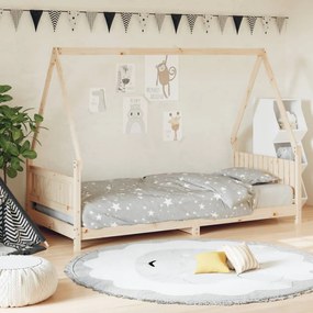 834507 vidaXL Cadru de pat pentru copii, 90x190 cm, lemn masiv de pin