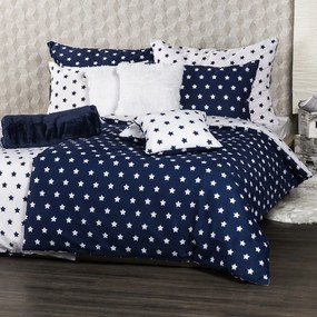 Lenjerie pat 1 pers. 4Home Stars Navy blue, 160 x 200 cm, 70 x 80 cm