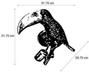 Lampă de perete vintage din alamă - Animal Toucan